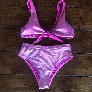Pink Glitter Bikini